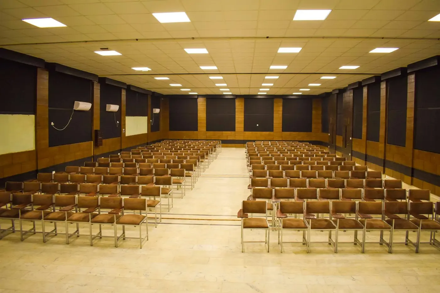 INU auditorium set up for a university event